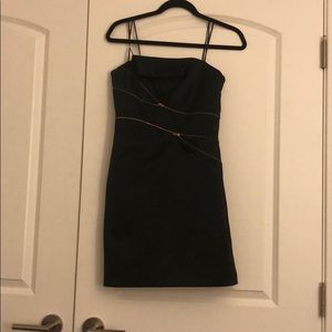 Zipper Embellished ABS Homecoming Dress